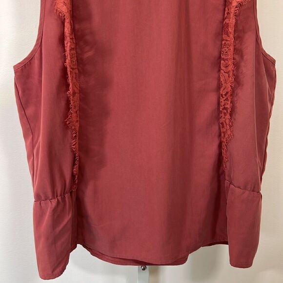 COLLECTIVE CONCEPTS/STITCH FIX Women’s Braydee Lace Detail Blouse Pink Size XL - Picture 5 of 16